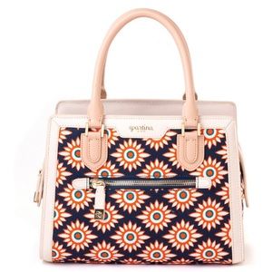 Spartina 449 Leather and Canvas Satchel Bag